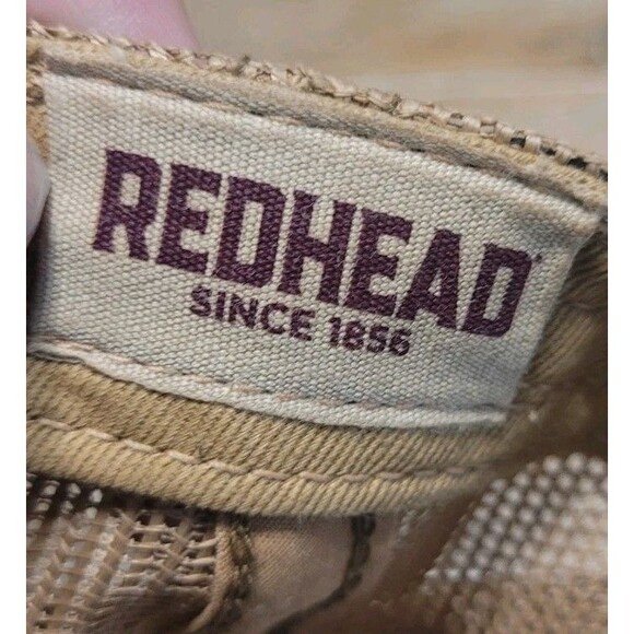 RedHead Embroidered Logo Hat Mesh-Back Cap Brown Snapback - Picture 5 of 5